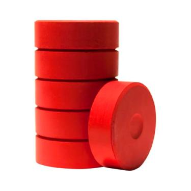 Imagem de Sax Bolos de tinta não tóxicos Giant Tempera - 6,3 x 1,9 cm - Conjunto de 6 - Vermelho