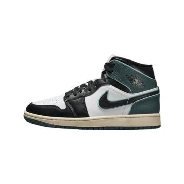 Imagem de Tênis feminino Air Jordan 1 Mid SE (FQ7818-100, branco/orto-claro/verde oxidado/preto), Branco/orto-claro/verde oxidado/preto, 41