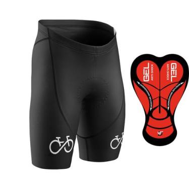 Imagem de Bermuda Ciclismo Forro Gel D80 Preto Mtb Shorts Bike Forever - Decole