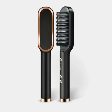 Imagem de Escova Pente Alisadora Para Cabelo Profissional Preta