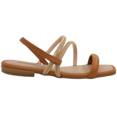 Imagem de Sandália Feminina Casual Dia a Dia Rasteira com Strass Mississipi Mb752