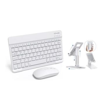 Imagem de Teclado Mini Com Mouse Bluetooth + Suporte P/ Tablet Positivo Oreo Go 