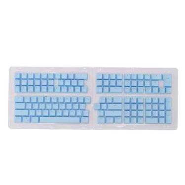 Imagem de Teclado Mecânico de 132 Teclas, Teclado Russo, Acabamento Fosco, Teclado Personalizado, Tampas de Teclado de Perfil OEM para Teclados 61 62 64 68 84 87 104 108 (Azul)