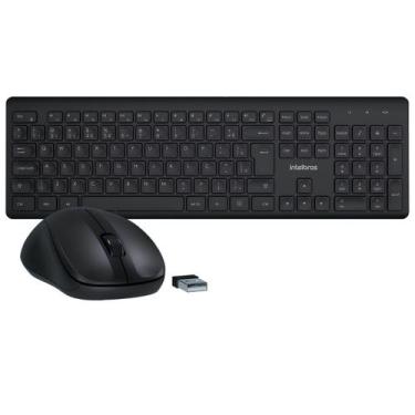 Imagem de Kit Teclado e Mouse Sem Fio Intelbras Preto CSI50