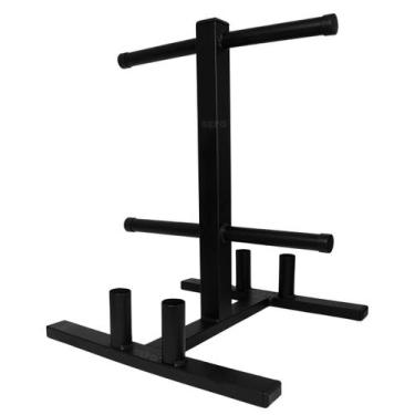 Imagem de Suporte para Anilhas até 200Kg e 4 Barras Expositor Branco - SEPO, Pre