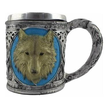 Imagem de Copo Caneca Decorativa 3D Lobo Game Of Thrones Medieval - GS
