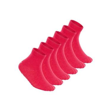 Imagem de Kit 6 Pares de Meias Bebê Antiderrapante Lupo 2041-032, Rosa