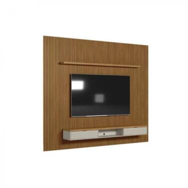 Imagem de Painel Modular Ripado 3m com Nicho e Prateleira Linea Brasil, Nature/O