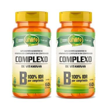 Imagem de Kit C/2 Complexo B - B1 B2 B3 B5 B6 B12 Biotina-Comp Unilife