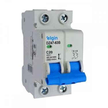 Imagem de Disjuntor Elgin ''Din'' Bipolar Dz47-63S - 20A. - Marca não Definida