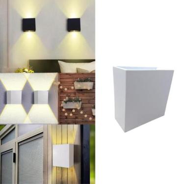 Imagem de Luminária Balizador Arandela  Slim 6W Branco Quente Sobrepor Quadrada 