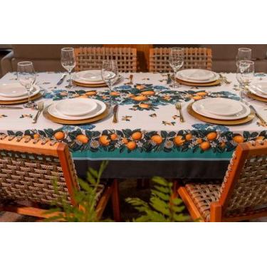 Imagem de Toalha de Mesa Retangular 1,40x2,50cm - Cachimere Decor, Limão Sicilia