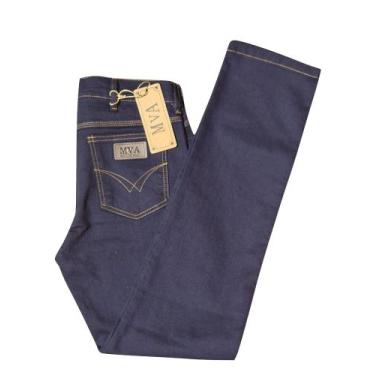 Imagem de Calça De Elastano Jeans Masculina Tradicional Barata - MVA Jeans, Azul