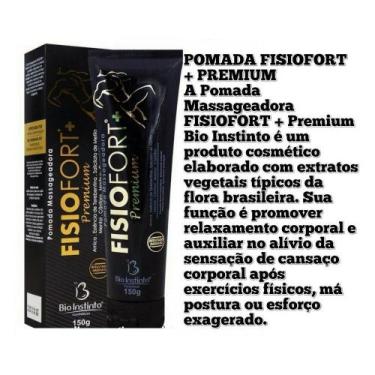Imagem de Kit com 5 Pomada Premium 150 g Pomada FisioFort Preta - Bio Instinto