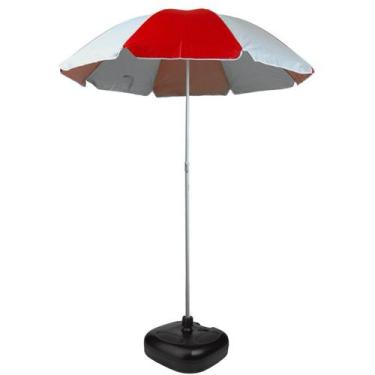 Imagem de Guarda Sol de Praia Grande Sombreiro Piscina Camping Pesca Aço Pintado