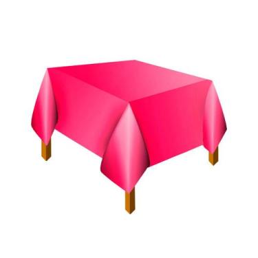 Imagem de KIT 10 Toalhas De Mesa Lisa Plástica 70x70cm Para Aniversário Festa Ca