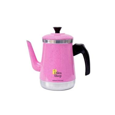 Imagem de Bule Com Bico Para Café Chá Leite Em Alumínio - DA ALUMINIOS, Rosa