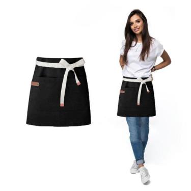 Imagem de Avental de Cintura Preto Cafeteria Bar Barbearia Bartender 10un - CASA