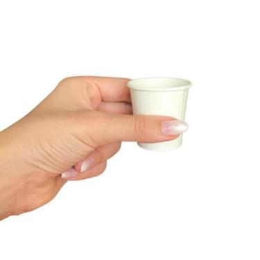 Imagem de Copo Papel Branco 60ml Biodegradável Térmico - 100un - Anders Pack