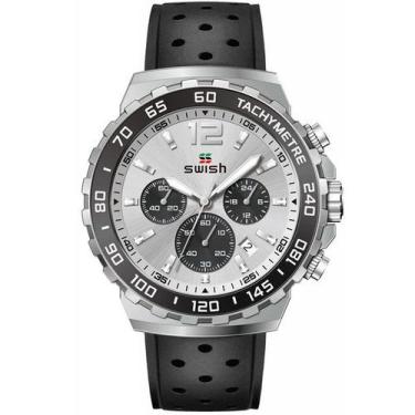 Imagem de Relógio Masculino SWISH Pulseira Borracha à Prova D água - ElaShopp