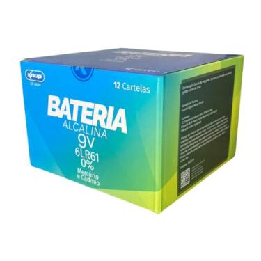 Imagem de Caixa C/ 12 Baterias 9v Alcalina Knup Brinquedos Microfone