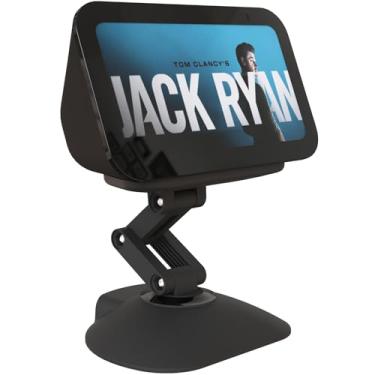 Imagem de Suporte para Echo Show 5 (3ª geração) com altura ajustável, suporte para alto-falante inteligente, suporte de mesa, inclinação e base magnética antiderrapante giratória de 280 graus para Show 5 e