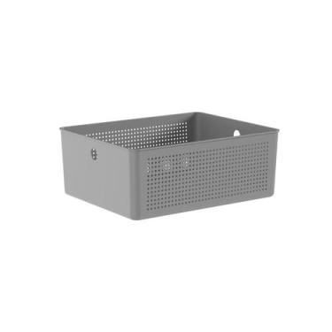 Imagem de Cesto Organizador 12 Litros Flow 34 X 27 X 13 - OU, Chumbo