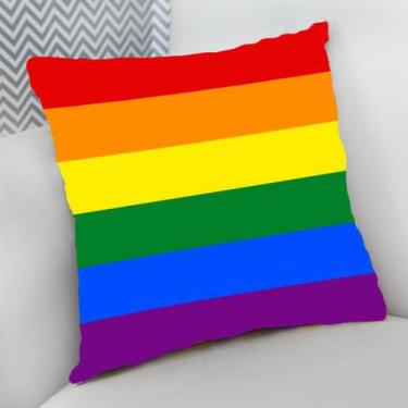 Imagem de Almofada Decorativa Cheia c/ Zíper Coleção Estampas LGBTQIA+ - Deluzz,