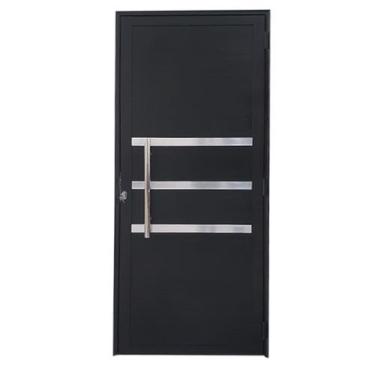 Imagem de Porta Lambril de Alumínio Preto com Puxador e Friso Linha Veneza - Ber