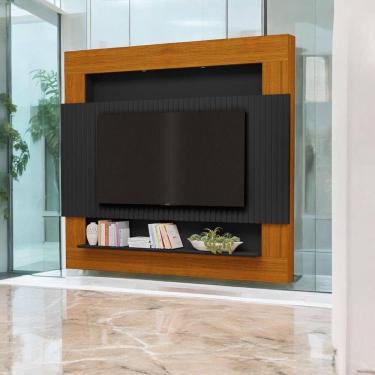 Imagem de Painel Tv Sala Ripado Com Led Riviera Tv Até 75 Polegadas