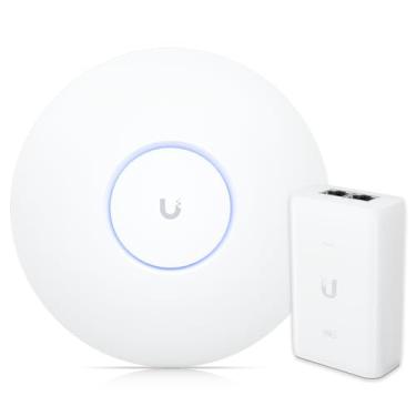 Imagem de Roteador Wi-Fi 6 Access Point 3.0 Gbps + Injetor PoE+ | U6+ Ubiquiti Com Fonte 48V 30W