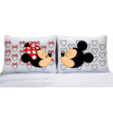 Imagem de Kit Fronhas Personalizadas Casal Namorados Mickey Minnie 10 - Loja Din