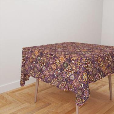 Imagem de Toalha De Mesa Quadrada 4 Lugares Tecido Oxford Boho Suali TL150 - 140