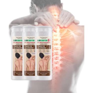 Imagem de 3 Gel Massageador Bom Doutor Sebo De Carneiro Facinatus 200g