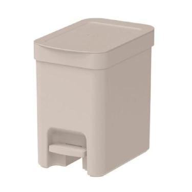 Imagem de Lixeira Trium Com Pedal Bege 6 Litros - Ou
