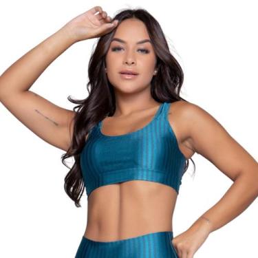 Imagem de Top Fitness New Zig Vekyo Modas Com Bojo Removível Roupa de Academia C