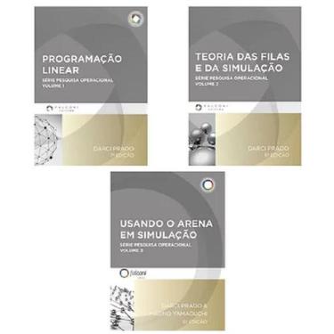 Imagem de KIT 3 LIVROS DARCI PRADO Programação Linear + Teoria das Filas e da Si