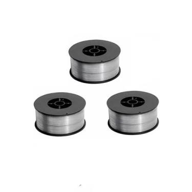 Imagem de 3 Rolos C/ 1kg Arame De Solda Revestido Mig S Gás 0.8mm - CENTERCOISAS