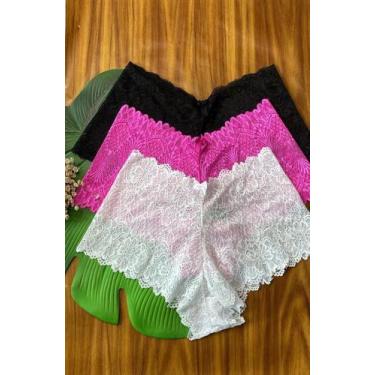 Imagem de Kit 3 Calcinhas Caleçon de Renda -Atacado Two - TWO STYLUS, M