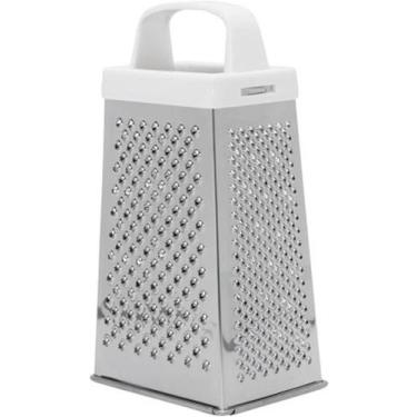 Imagem de Ralador 4 Faces 16,5cm De Altura Quadrado Branco Aço Inox Mimo Style