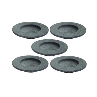 Imagem de Kit 5 Pratos Risoto Massa Chapéu Invertido Pedra Sabão 22Cm. - Industr