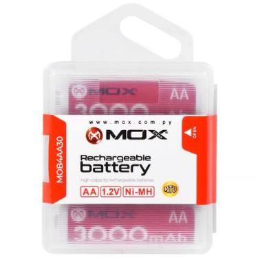 Imagem de Pilha Recarregavel AA Mox MOB4AA30 de 3.000 Mah 1.2V - 4 Unidades
