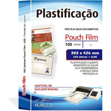 Imagem de Plástico para Plastificação Pouch FILM A3 303X426MM 0,05MM - Conjunto 