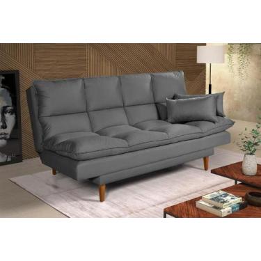Imagem de Sofá Cama Andorra Suede - Casa Imperial, Cinza 380