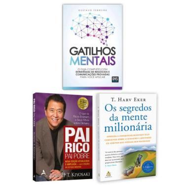 Imagem de Kit 3livros, Pai Rico, Pai Pobre + Os Segredos Da Mente Milionária + G