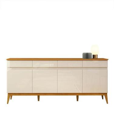 Imagem de Buffet Para Sala 4 Portas 3 Gavetas 1.9 Dinner EAX Off White/Cedro