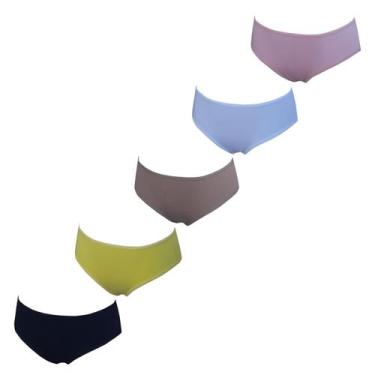 Imagem de Kit 5 Calcinha Infantil Algodão Conforto - Lisos - OPTE, P, Variados