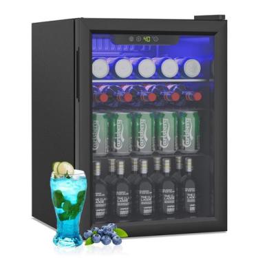 Imagem de Refrigerador de bebidas Stopsad 95 latas/2,6 pés cúbicos com porta de 