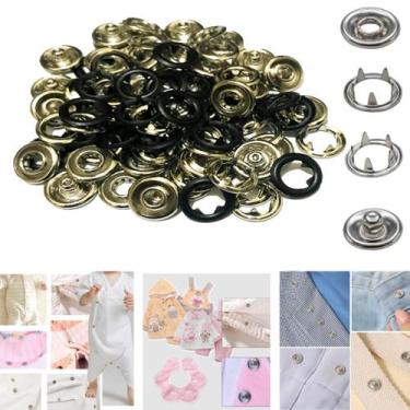 Imagem de Botão De Pressão de Metal Tam 35 Para Roupas Bebê Body Não Enferruja C