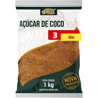 Imagem de Açúcar de Coco 3 X 1kg Sabor Verde